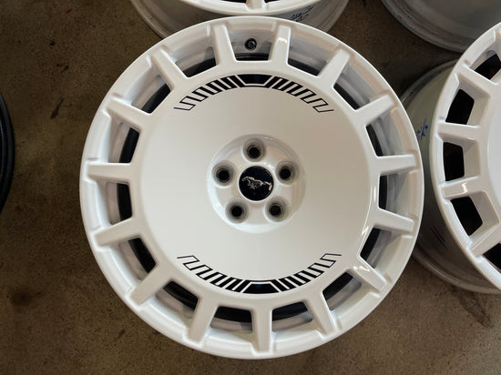 Four 2025 Ford Mustang Mach-E Rally White Factory 19 Wheels OEM SK9C1007E1A Rims