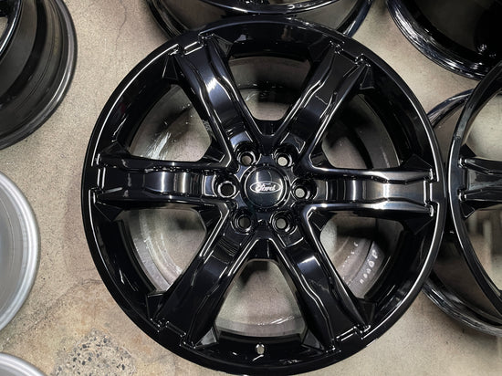 Four 2022 Ford Expedition Stealth Factory 22 Wheels OEM Rims F150 Gloss Black
