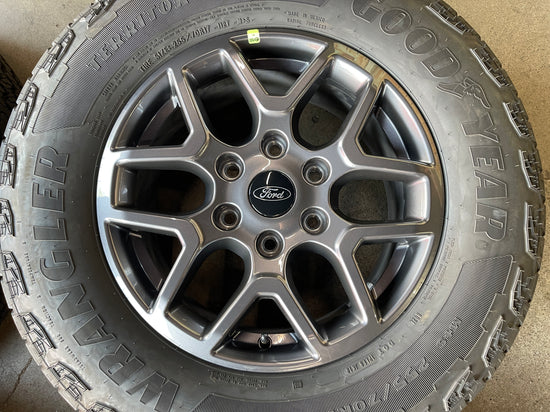 Sold 2024 Ford Ranger Factory 17 Wheels Tires OEM Rims N1WC1007C4A Goodyear AT 2557017