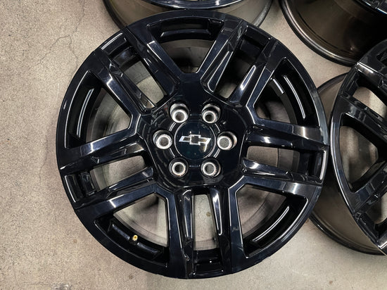 Sold Four 2025 Chevy Silverado LTZ Factory 20 Wheels OEM Black 5913 Rims Tahoe Suburban