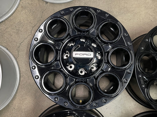 Sold Four 2025 Ford F250 F350 Factory 20 Wheels OEM Rims Black 10484 Tall rear caps