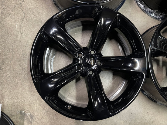 Four 2019 Dodge Charger Factory 20 Wheels OEM 2529 Rims 5PE92TRMAB Gloss Black