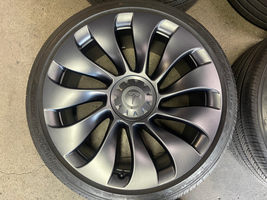 Sold 2024 Tesla Model Y 21 Wheels Tires Rims OEM Uber Turbine Onyx Hankook ION EVO