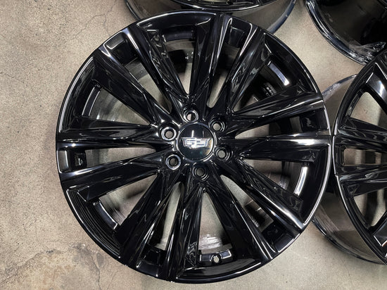 Sold Four 2024 Cadillac Escalade Factory 22 Wheels OEM 4869 Rims 84460120 Gloss Black