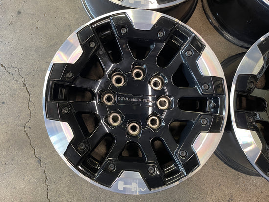 Sold Four 2025 GMC Hummer EV Factory 18 Wheels Black OEM Rims 84806059 84871281