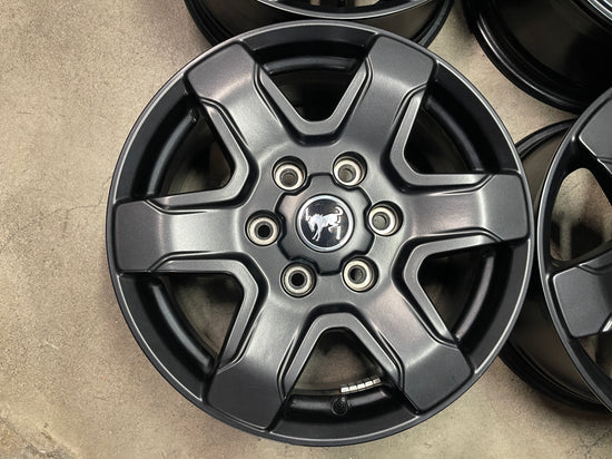 Five 2025 Ford Bronco Factory 17 Wheels OEM Rims 95292 Black Diamond