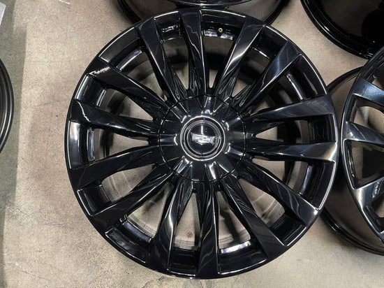 Sold Four 2024 Cadillac Escalade Platinum Factory 22 Wheels OEM RIMS Black 84460119