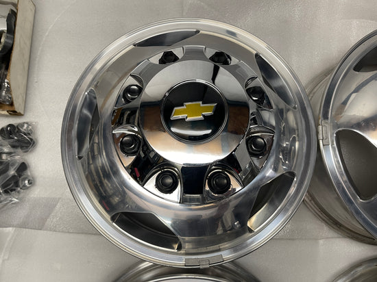2019 Chevy GMC 3500 OEM Factory 17" Dually Polished Wheels Rims 5519 5520