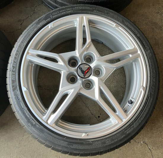 2023 Corvette C8 Factory 19 20 Wheels Tires OEM Rims Michelin Pilot 4S ZP Take Offs