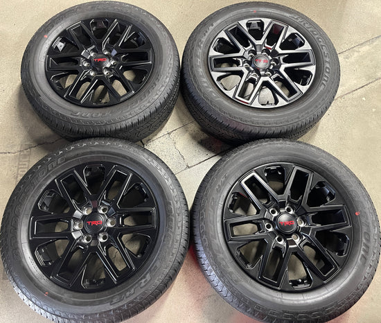 2026 Toyota Tundra TRD Fact 20 Wheels Tires OEM Rims Black Bridgestone 265/60/20