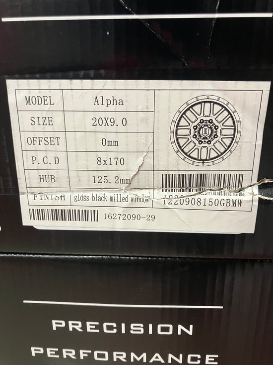 NEW Open Box Ford F250 F350 Icon Alpha 20" Wheels 1220908150GBMW 20x9 +0 8x170