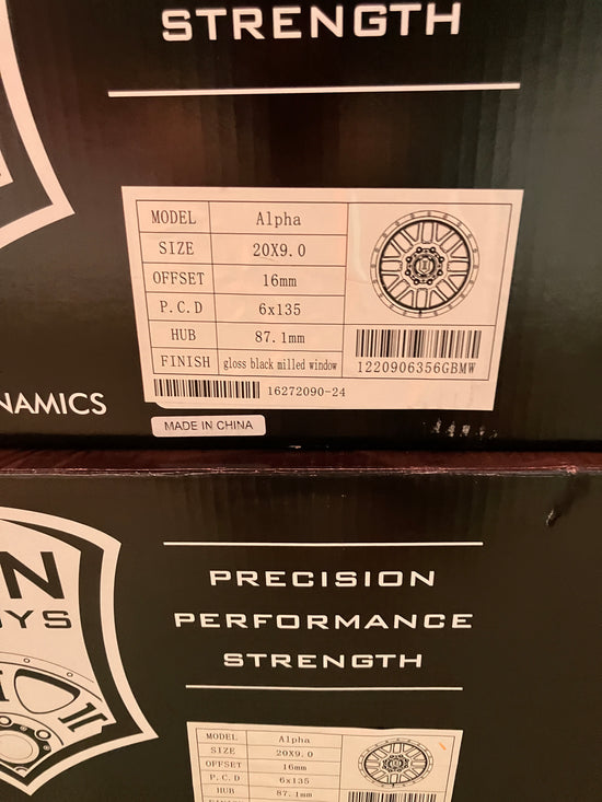 Four NEW Icon Alpha 20 Wheels Ford F150 Gloss Black Milled 1220906356GBMW 20x9 +16 6x135