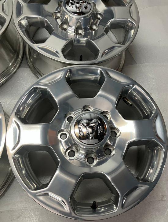 Four 18" RAM 2500 OEM Factory polished wheels rims 2577 5XV56TRMAA