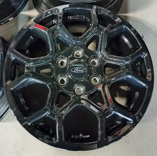 (4) 2025 FORD F150 Factory 18 Wheels OEM 10340 RIMS ML341007BA gloss black