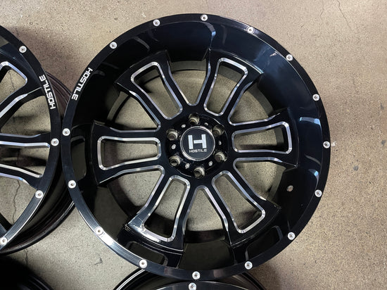 Four Chevy Silverado GMC Sierra Ram 1500 22 Wheels Hostile 22x10.0 -25mm 6x139.7