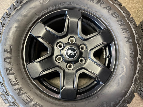 Sold Five 2024 Ford Bronco Factory 17 Wheels Tires OEM Rims 95292 Black Diamond 265/70/17 ATX