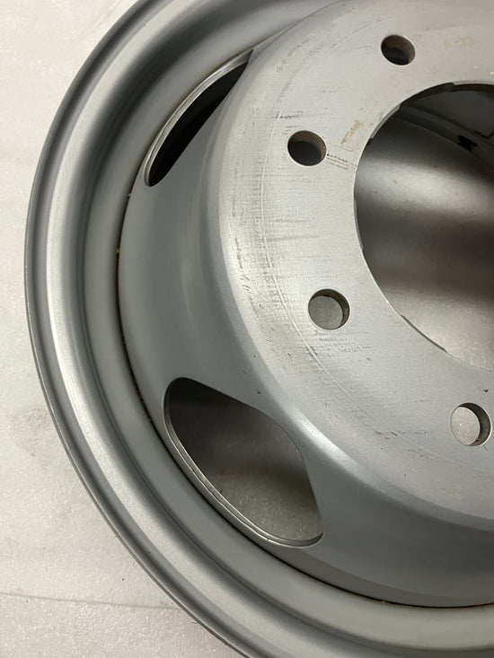 ONE OEM 2011-2023 GMC Sierra Chevrolet Silver dually 3500 17 Steel Wheel Rim
