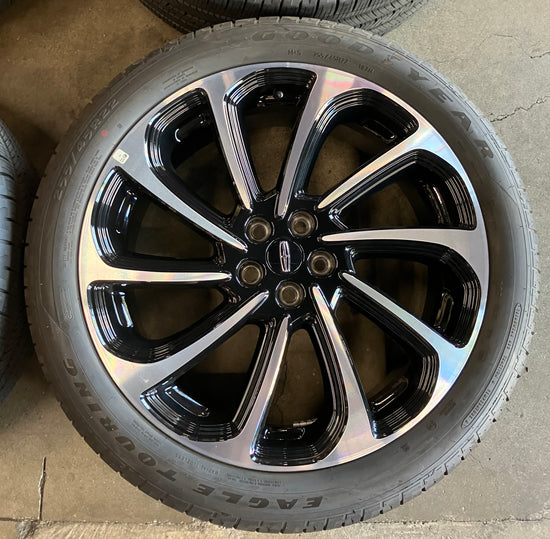 Sold 2026 Lincoln Nautilus 22 Wheels Tires OEM Rims R2TC1007FA Black 5x4.5 255/45/22