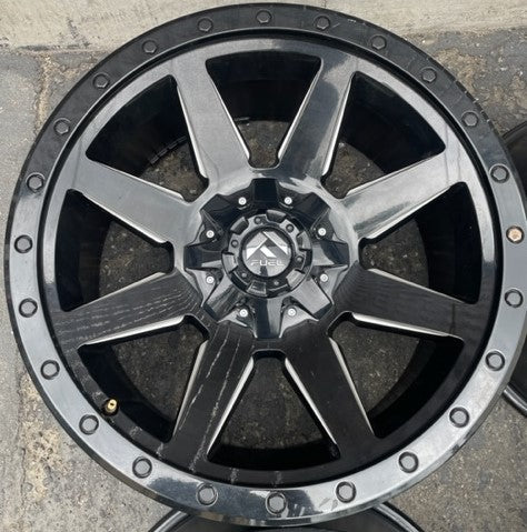 Sold Used FUEL 20 Wheels Black Ford F150 Silverado Tahoe Sierra Yukon 20X10 -18MM