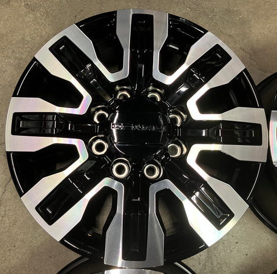 Four 2025 GMC Sierra Denali Ultimate HD2500 Factory 20" Wheels OEM 84830459 Black