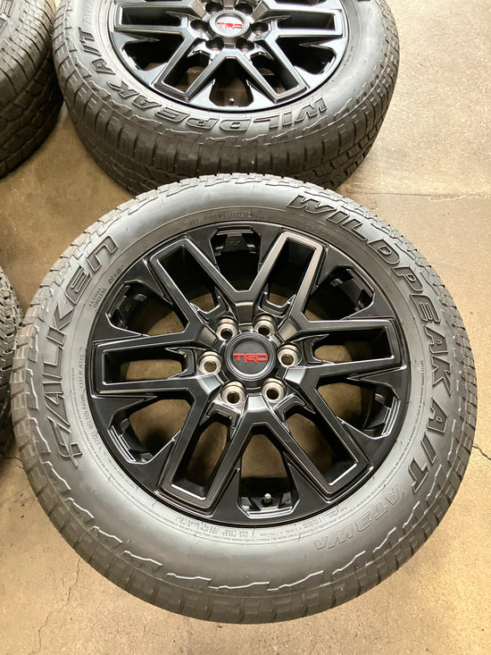 Sold 2025 Toyota Tundra TRD Factory 20 Wheels Tires OEM Black Rims Falken AT3WA 265/60/20
