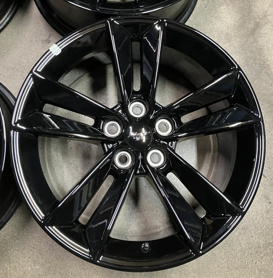 Four 2025 Ford Mustang GT Factory 18 Wheels Rims OEM PR3C1007BA Black