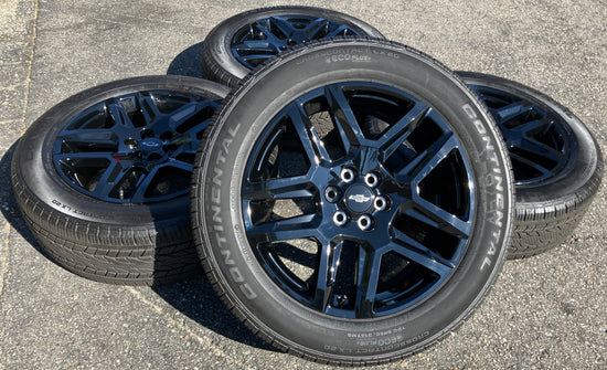 2024 Chevy Traverse Blazer factory 20 Wheels Tires OEM 5849 Black 255/55/20 Continental