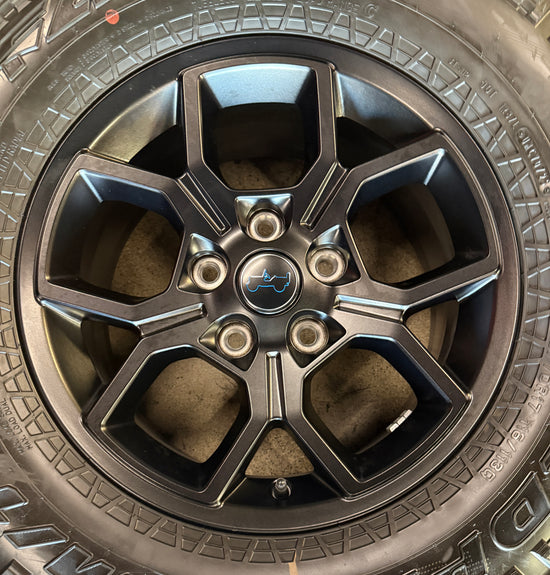 5) 2025 Jeep Wrangler Gladiator Rubicon 17 Wheels Tires Black Falken MT 04755603AA