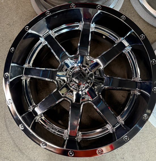 4) FUEL Maverick Chrome 20" Wheels Rims 20x10 -18mm F150 Silverado 6x135 6x5.5