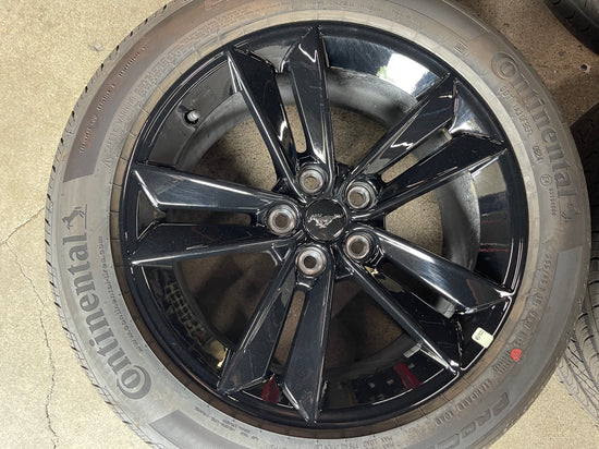 Sold 2025 Ford Mustang GT Factory 18 Wheels Tires Rims OEM PR3C1007BA Black 255/45/18