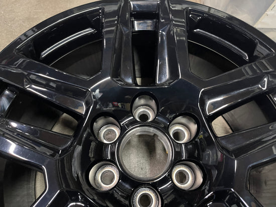 Single (1) 2025 Chevy Silverado LTZ Factory 20 Wheel OEM 5913 Rim Tahoe Black 23377017