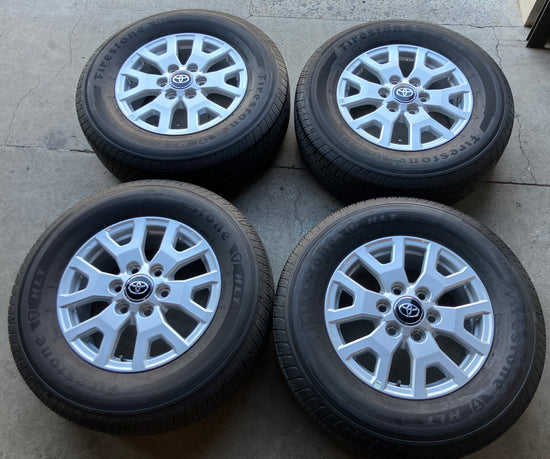 2025 Toyota Tacoma factory 17 Wheels Tires OEM 4Runner Firestone 2457017 Lugs Sensors
