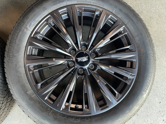 2025 Cadillac Escalade V Factory 22 Wheels Tires OEM 84638165 Rims Satin Graphite