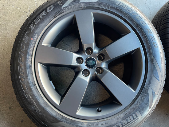 Five 2025 Land Rover Defender Factory 20 Wheels Tires Rims OEM Gray Pirelli Scorpion