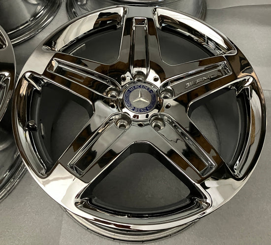 Four MBZ G550 G63 G55 Factory 19 Wheels Rims OEM AMG A4634012102 Chrome