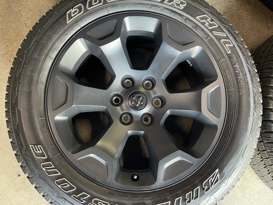 2025 Dodge Ram 1500 Factory 20 Wheels Tires OEM 2680 RIMS 5YD56TRMAA BLACK CLAD Bridgestone 275/55/20