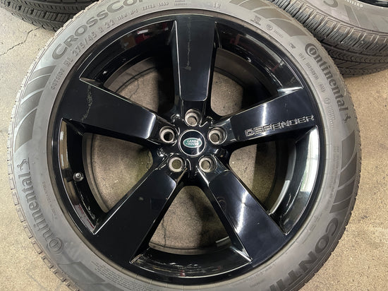 Five 2024 2025 Land Rover Defender factory 22 Wheels Tires RIMS L8BM1007AD OEM Black