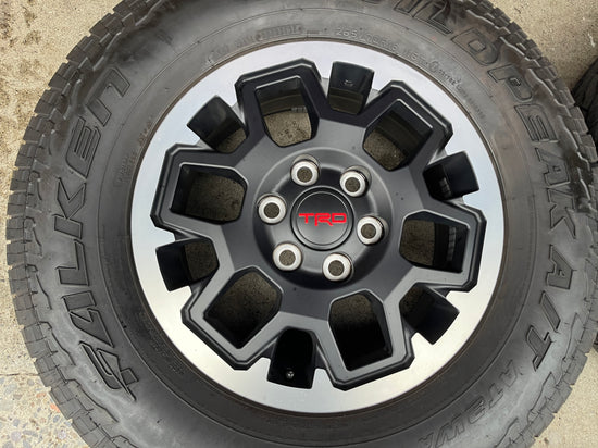 2025 Toyota Tacoma TRD 18 Factory Wheels Tires OEM Rims Black Falken AT3WA 265/70/18