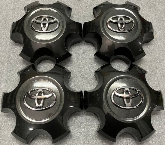 Set of 4 Toyota Tacoma TRD Sport Dark Gray OEM Wheel Center Caps 4260B-04060