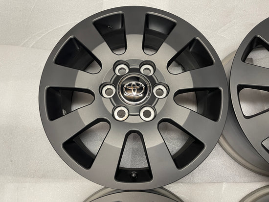 Four 2026 Toyota Land Cruiser Factory 18 Wheels OEM Rims 95952 Satin Charcoal