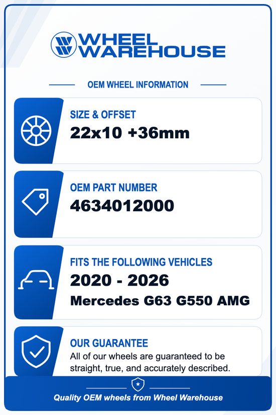 Sold 2020-2026 Mercedes G63 G550 AMG OEM 22" Satin Black Wheels Rims Tires Set of 4 | 4634012000 Falken
