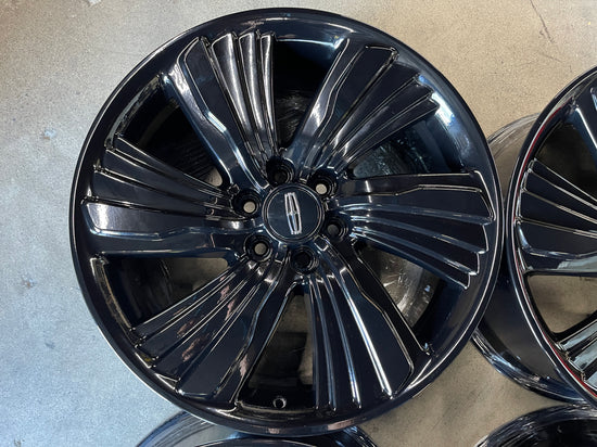 Four Lincoln Navigator Factory 22 Wheels Rims OEM 10176 Gloss Black JL741007TA