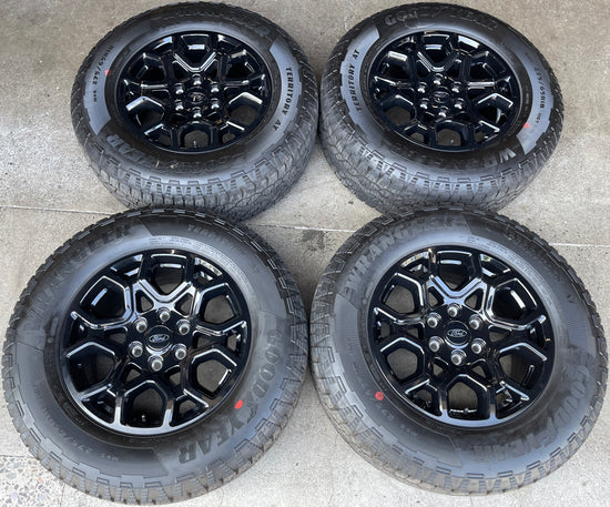 Sold 2025 Ford F150 Factory 18 Wheels Tires OEM 10340 Rim Gloss Black 275/65/18 Goodyear AT