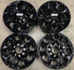 Four 2025 Ford F250 F350 Factory 20 Wheels OEM Rims Black 10484 Tall rear caps