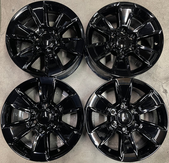 Sold Four 2025 GMC Sierra 1500 Factory 17 Wheels Rims OEM 5908 Gloss Black Silverado