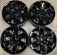 Four 2025 GMC Sierra 1500 Factory 17 Wheels Rims OEM 5908 Gloss Black Silverado