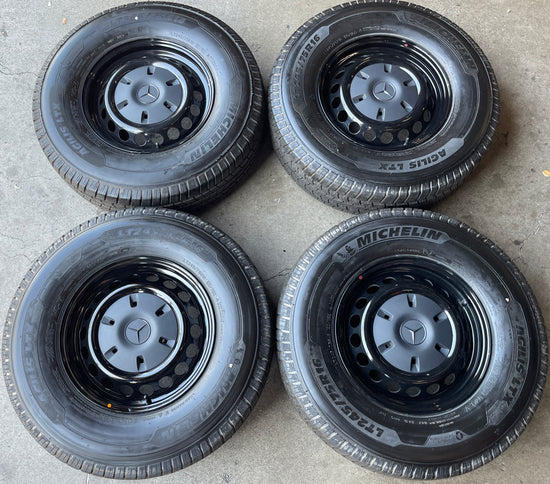 Sold 2020 Mercedes MBZ Sprinter 2500 Factory 16 Steel Wheels Tires Rims OEM black Michelin