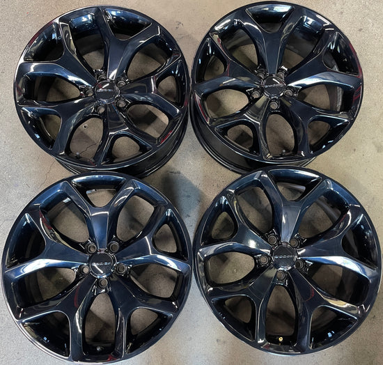 Sold 2019 Dodge Challenger Charger Factory 20 Wheels OEM Rims 2523 Black 1ZV91TRMAB