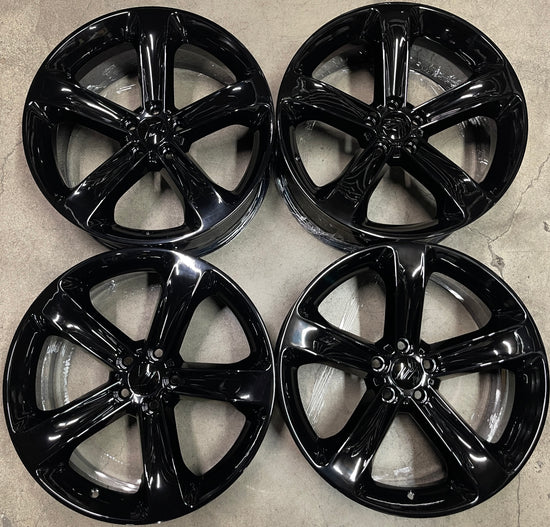 Four 2019 Dodge Charger Factory 20 Wheels OEM 2529 Rims 5PE92TRMAB Gloss Black