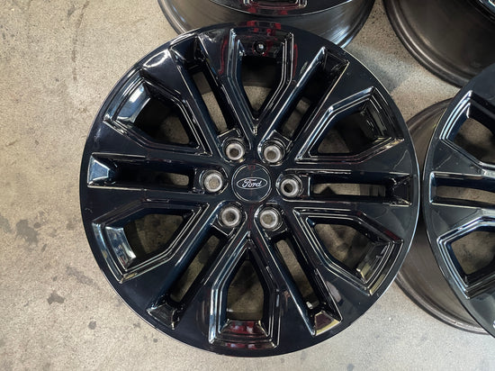 Sold Four 2025 Ford F150 Lariat Limited Factory 20 Wheels OEM Rims RL341007BA Gloss Black